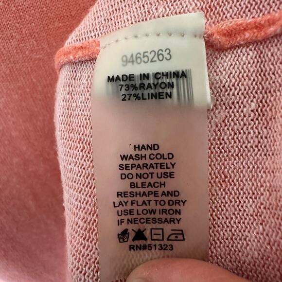 Two by Vince Camuto women’s lightweight sweater orange coastal grandma plus size - Picture 6 of 10